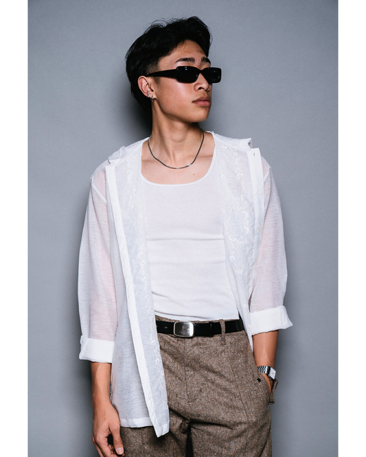 Maputî - White Jusilyn Full Open Barong Hoodie