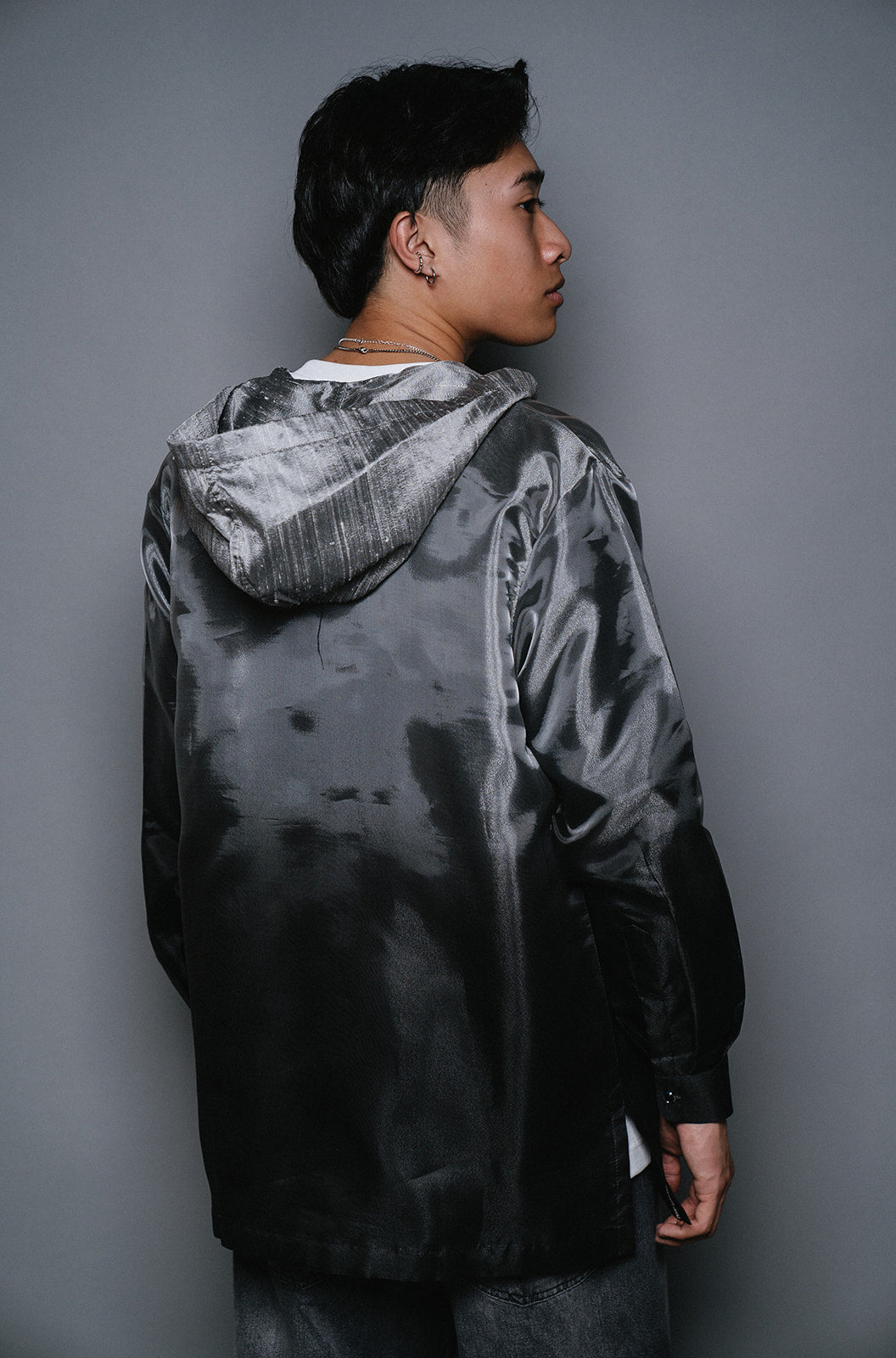 JAKE - Organza Full Button Down Ombré Barong Hoodie